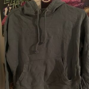 Blue cropped hoodie